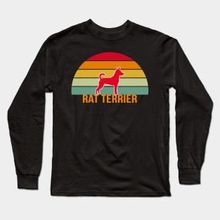 Rat Terrier Vintage Silhouette Long Sleeve T-Shirt